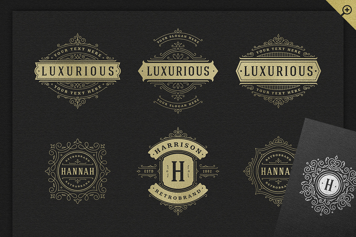 500 ornaments logos & monograms, a Branding & Logo Template by Vasya Kobelev (Photo 10 of 31)