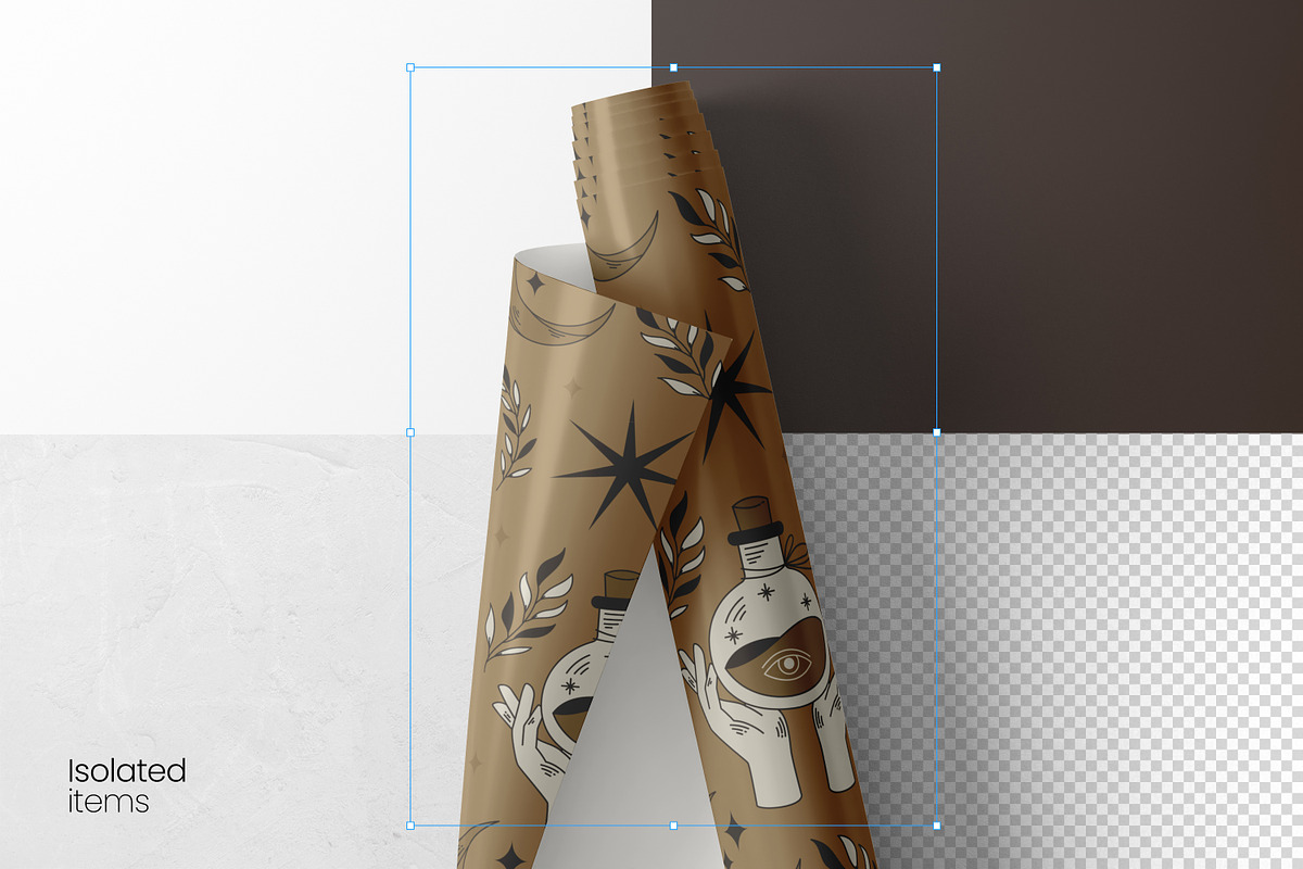 Wrapping Paper Mockup V1, a Packaging Mockup by Catkie - Digital Art (Photo 3 of 9)