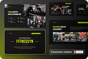 Fitnessyn - Fitness & Gym PowerPoint, a Presentation Template by SquidPixey (Thumbnail 1 of 6)