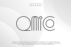 Qmico - Modern Minimal Art Deco Font