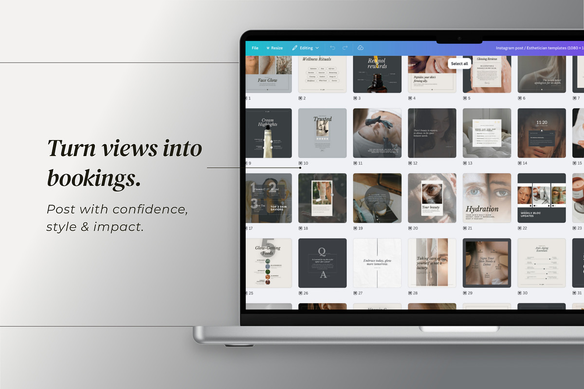 Esthetician Instagram Templates, a Social Media Template by Glow Muse Studio (Photo 9 of 10)