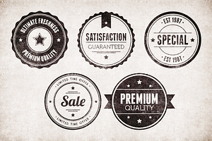 Vintage Badges Vector Pack 2