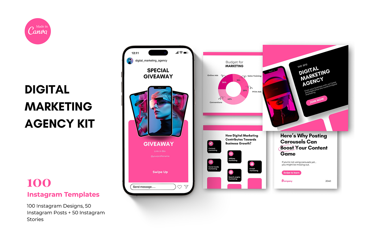 Marketing Agency Instagram Kit preview 2