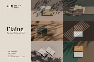 Elaine || Business Card Mockup