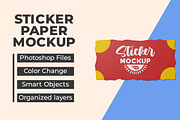 Red sticker paper mockup, a Product Mockup by Viswal Studio (Thumbnail 1 of 2)
