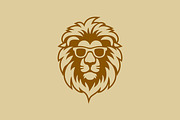 Stylish Hipster Lion Logo Sunglasses, a Branding & Logo Template by Signatoro (Thumbnail 1 of 4)