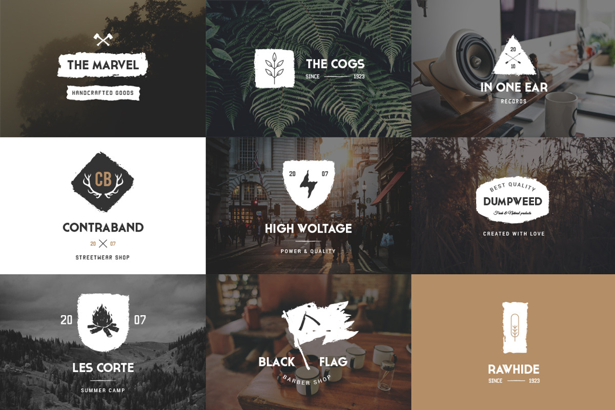 Raw logo collection, a Branding & Logo Template by Optimistic shop (Photo 3 of 3)