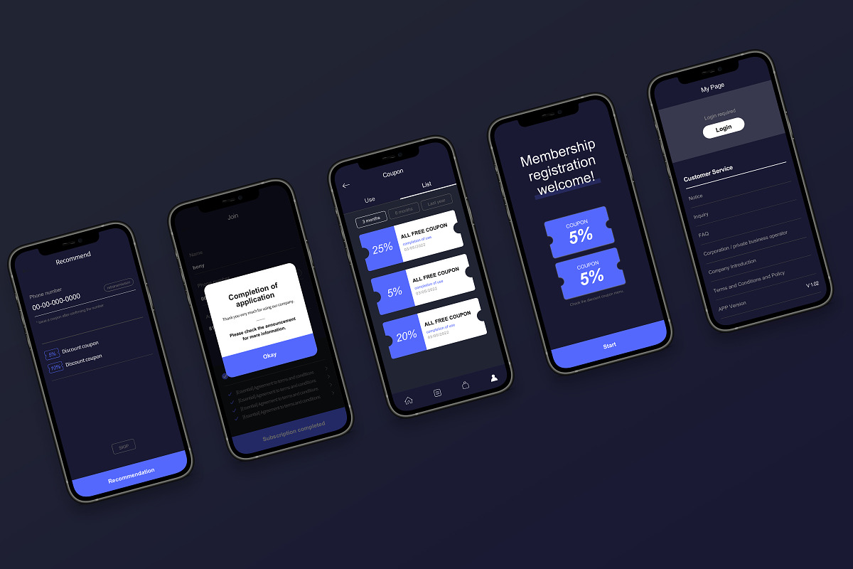 Login & My page App UI Kit, an UI Kit Template by Design Present (Photo 7 of 10)
