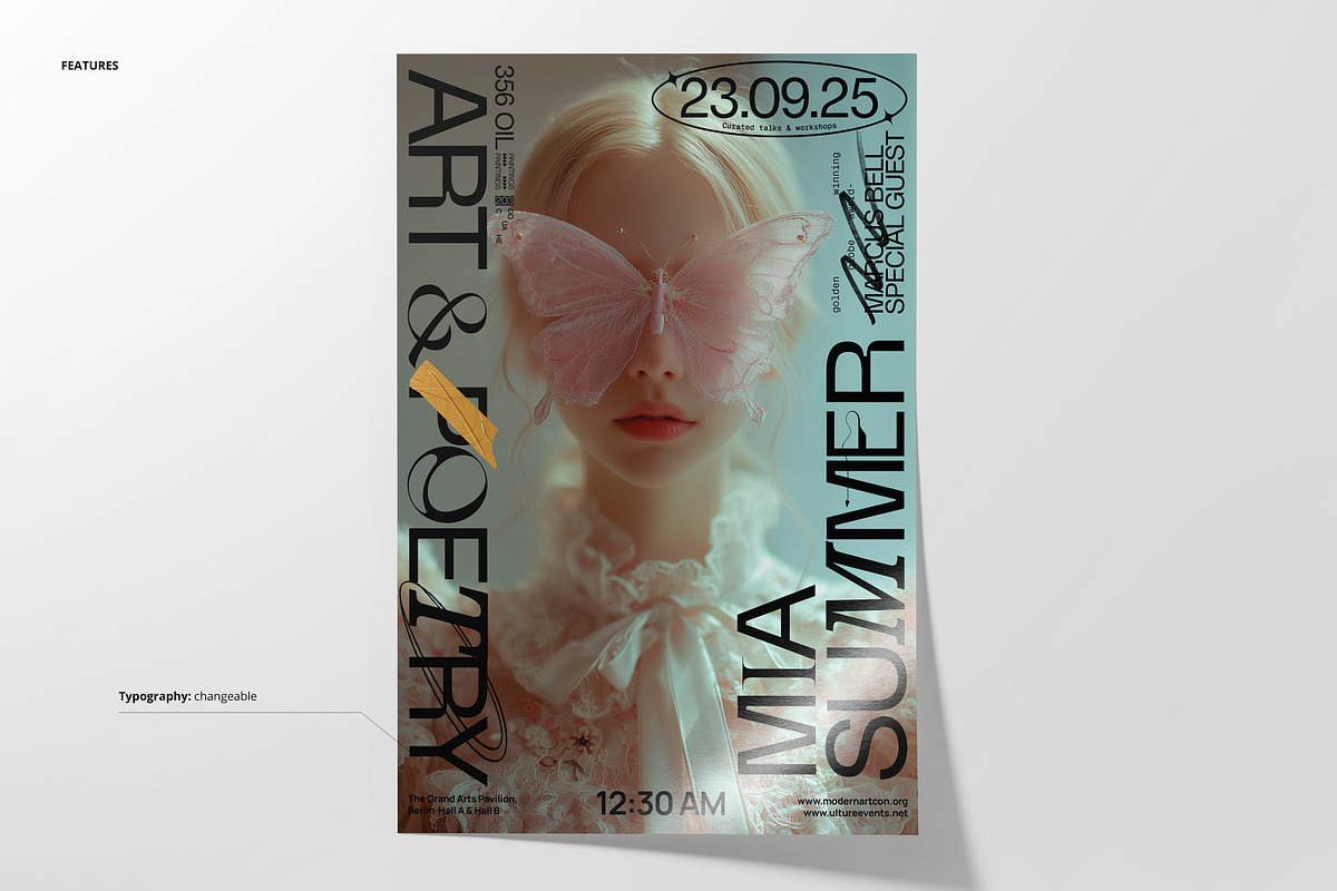 Whispering Butterfly Veil Poter, a Poster Template by creatsy5 (Photo 2 of 4)