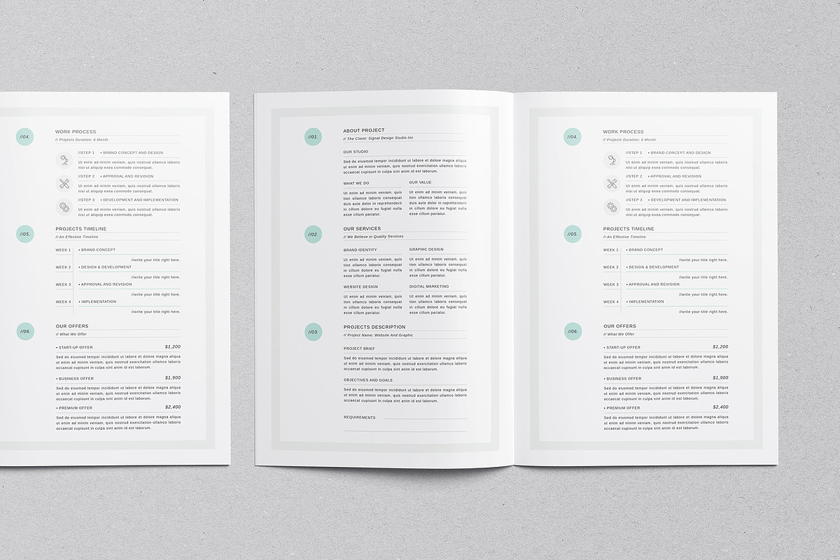 Brief Proposal Template, a Stationery Template by Designsoul14 (Photo 3 of 4)