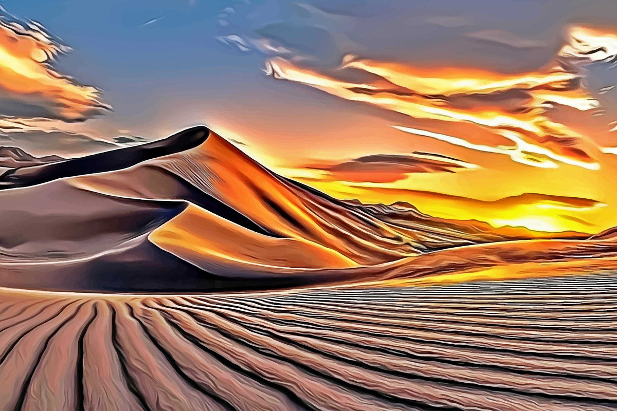 oil painting panorama of the desert, a Background Graphic by AAN Seamless Shop (Photo 5 of 6)