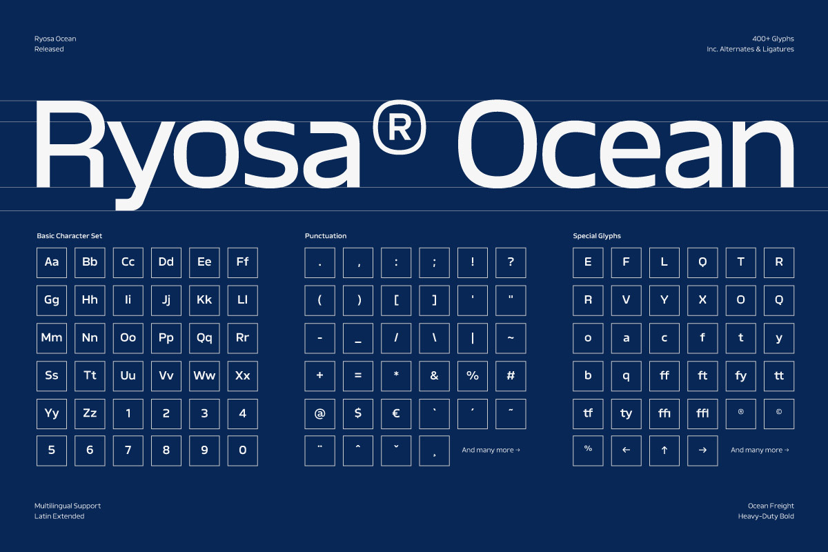 Ryosa Ocean - Heavy Duty Cargo Sans, a Sans Serif Font by productype1 (Photo 11 of 12)