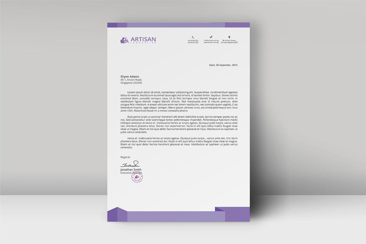 Letterhead Template, a Stationery Template by artisanHR (Photo 5 of 6)