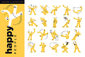 Happy People, a Person Illustration by PureSolution