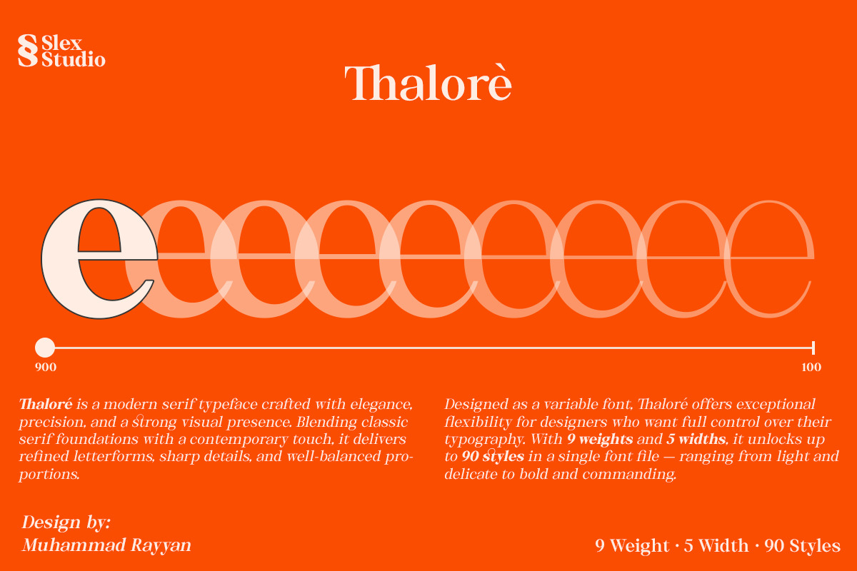 Thalore, a Serif Font by Slex Studio (Photo 14 of 14)