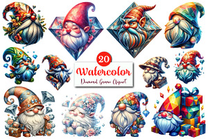 Diamond Gnome Sublimation Clipart, a Graphic by CitraGraphics