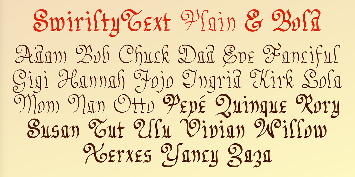 SwirlityText, a Blackletter Font by Ingrimayne Type (Photo 4 of 9)