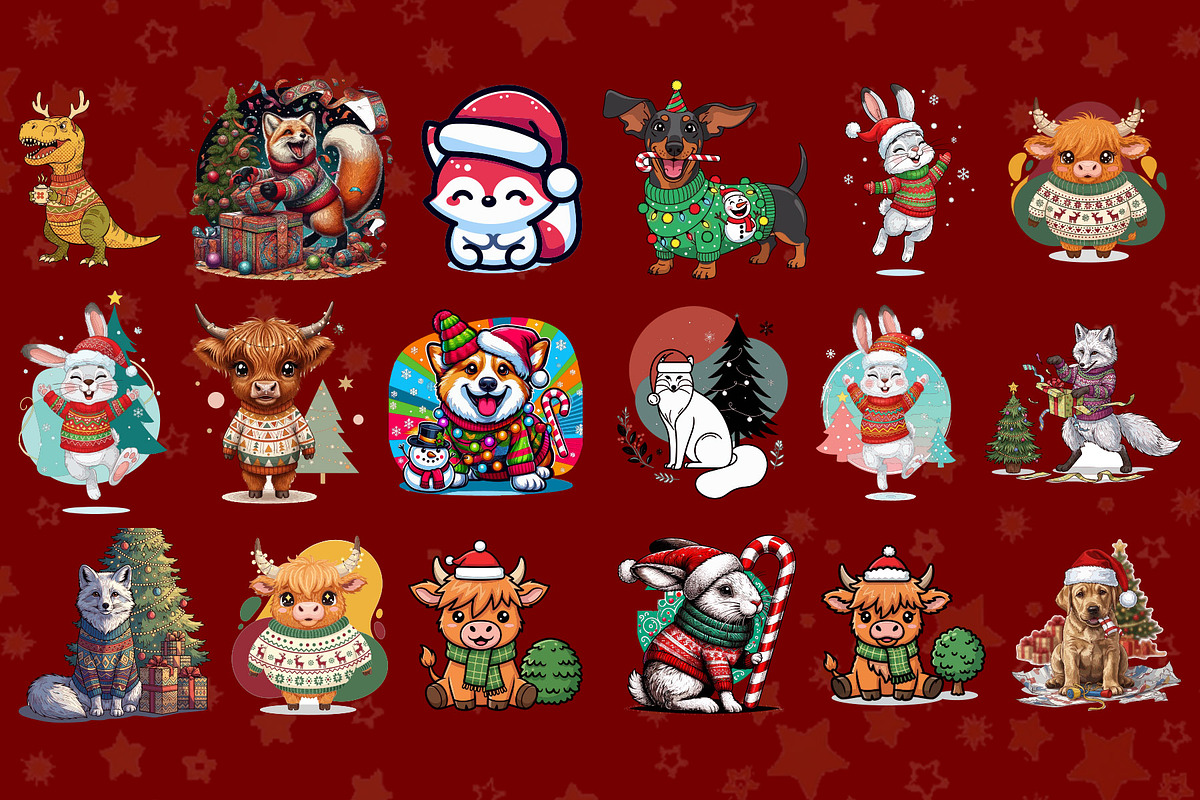 Festive christmas animal character, an Animal Illustration by Sofia's Fashion (Photo 3 of 3)