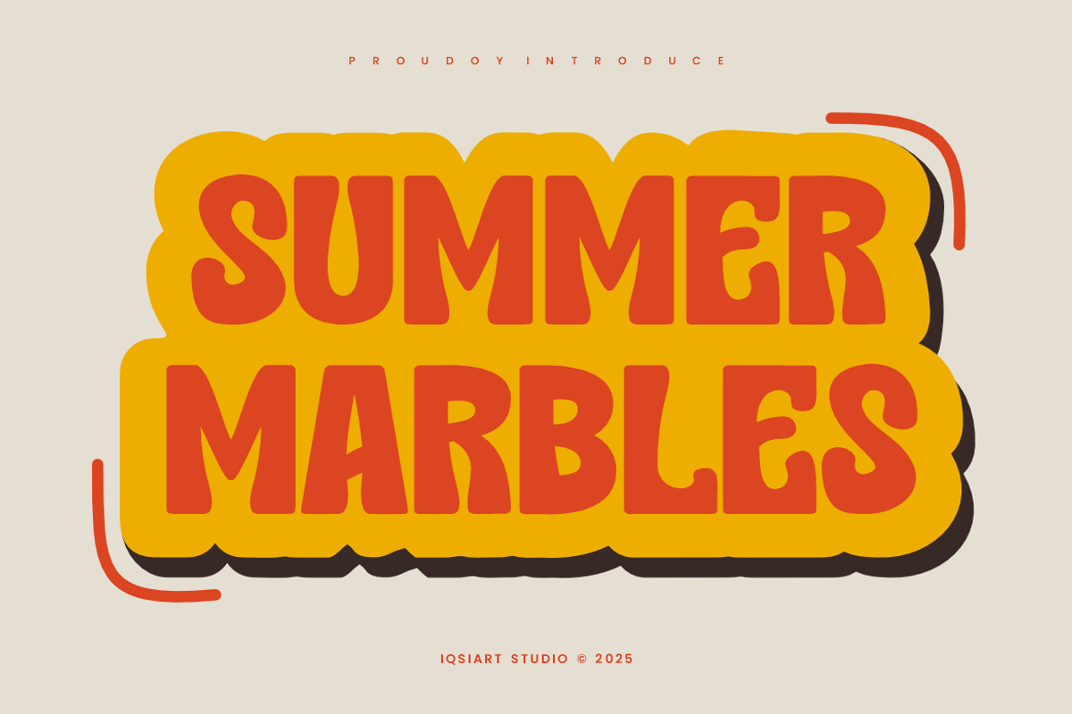 Summer Marbles Font, a Sans Serif Font by Iqsiart Studio (Photo 1 of 6)