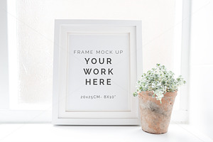 Styled 8x10 White Frame Mockup