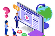 Online Distance Education from Home, an Education Illustration by TAlex (Thumbnail 5 of 6)