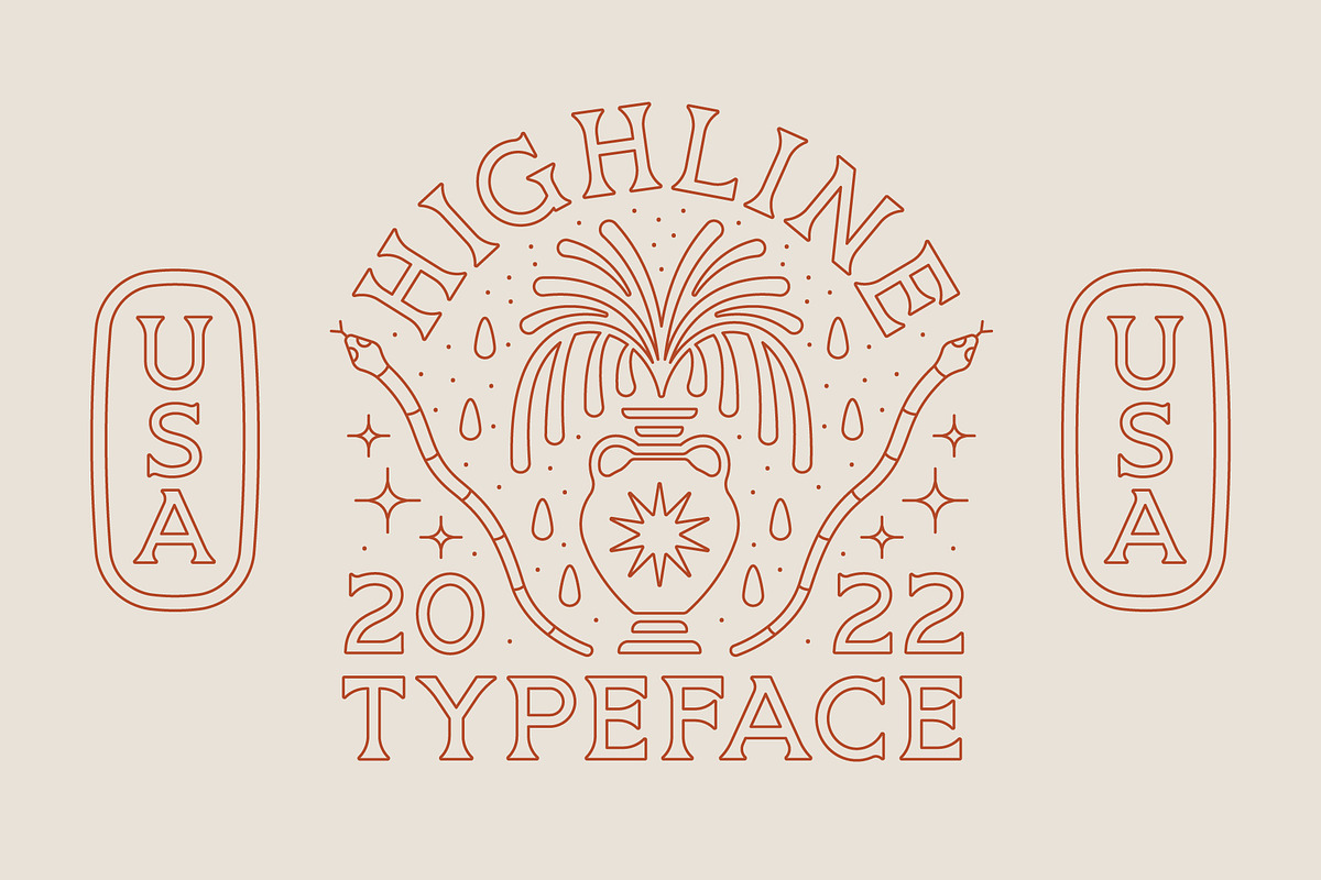 HIGHLINE Font | Vintage Font, a Serif Font by NienowBrand (Photo 3 of 10)