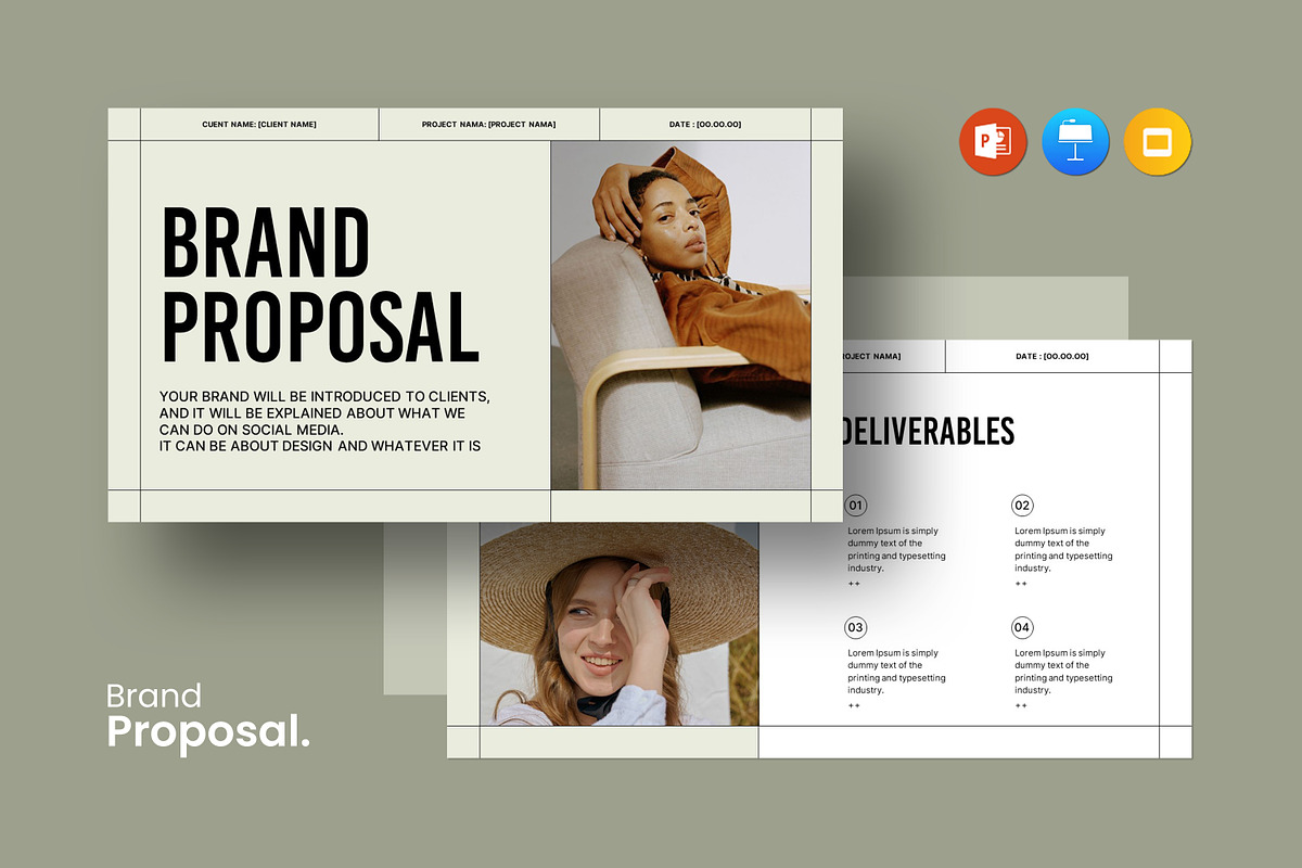 Brand Proposal Template, a Presentation Template by CreativeSlides (Photo 1 of 8)
