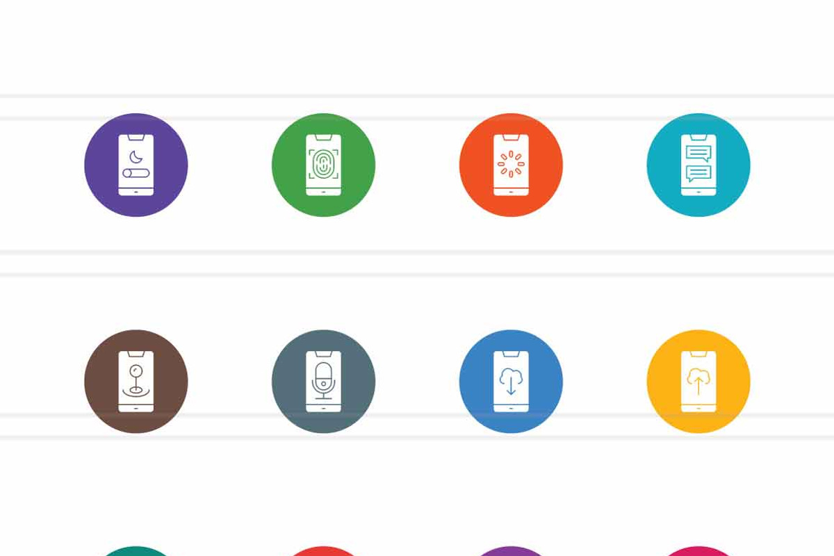 25 Mobile App UI Elements Flat Round, an Icon by IconBunny (Photo 2 of 2)