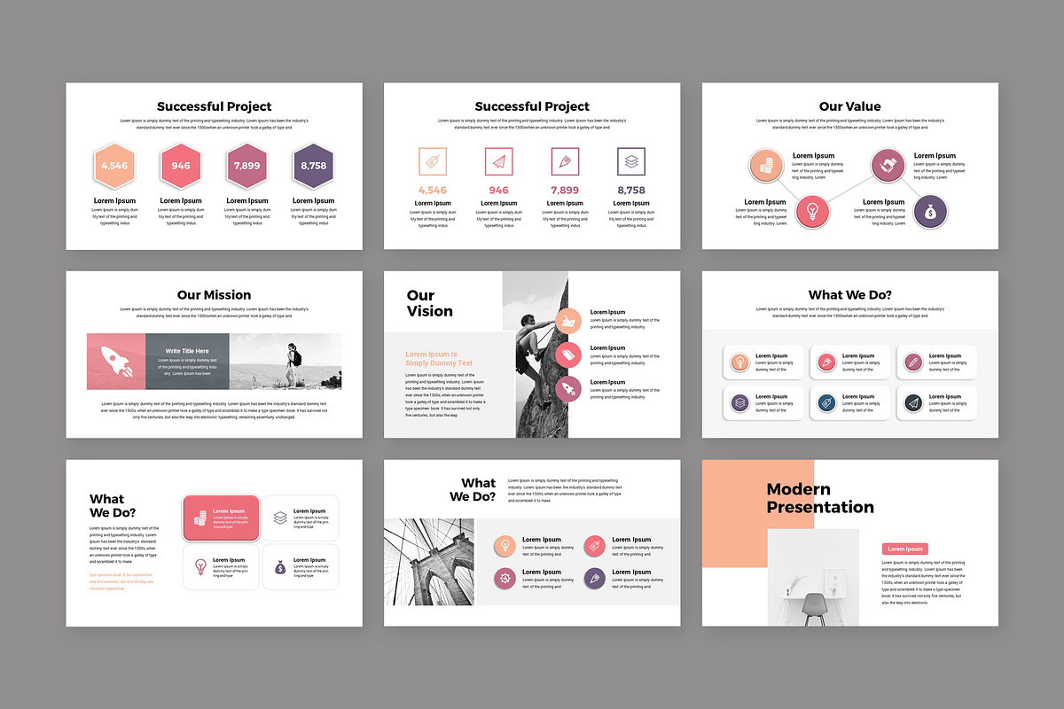 Modern Business PowerPoint Template, a Presentation Template by RsmBoutique2021 (Photo 3 of 5)