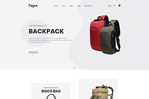 Backpack ECommerce Template - Payne