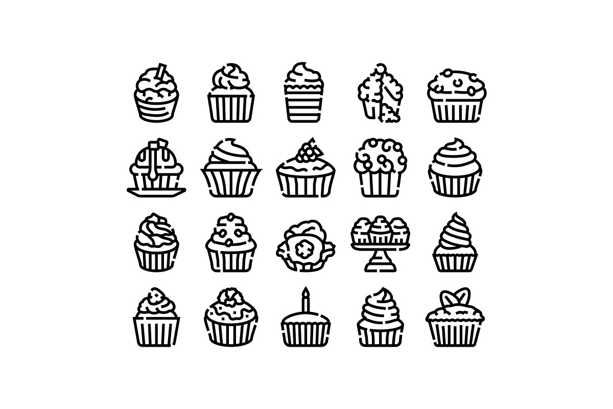Cupcakes muffin dessert pastry sweet, an Object Graphic by pikepicture (Photo 1 of 3)