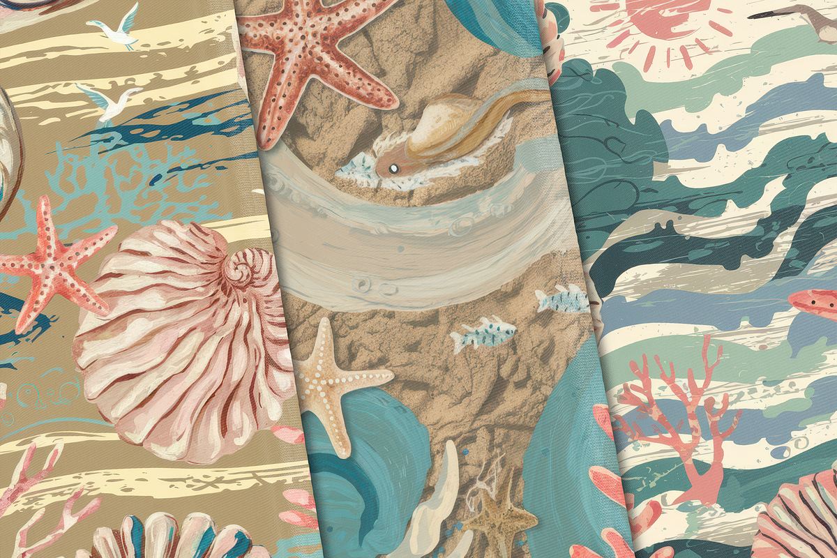 Vintage Marine Life, a Background Graphic by Curve Design (Photo 5 of 7)