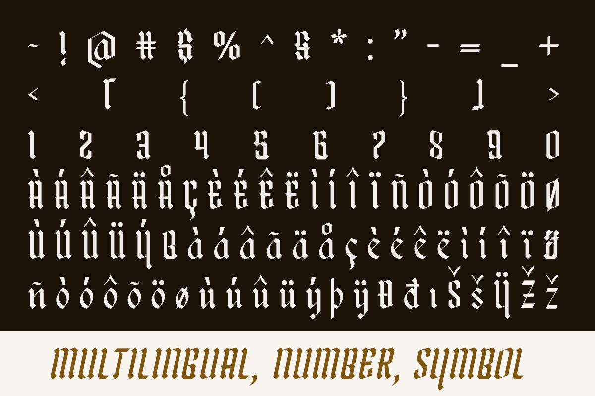 Skullines - Blackletter Display Font, a Blackletter Font by RagamKata (Photo 10 of 10)