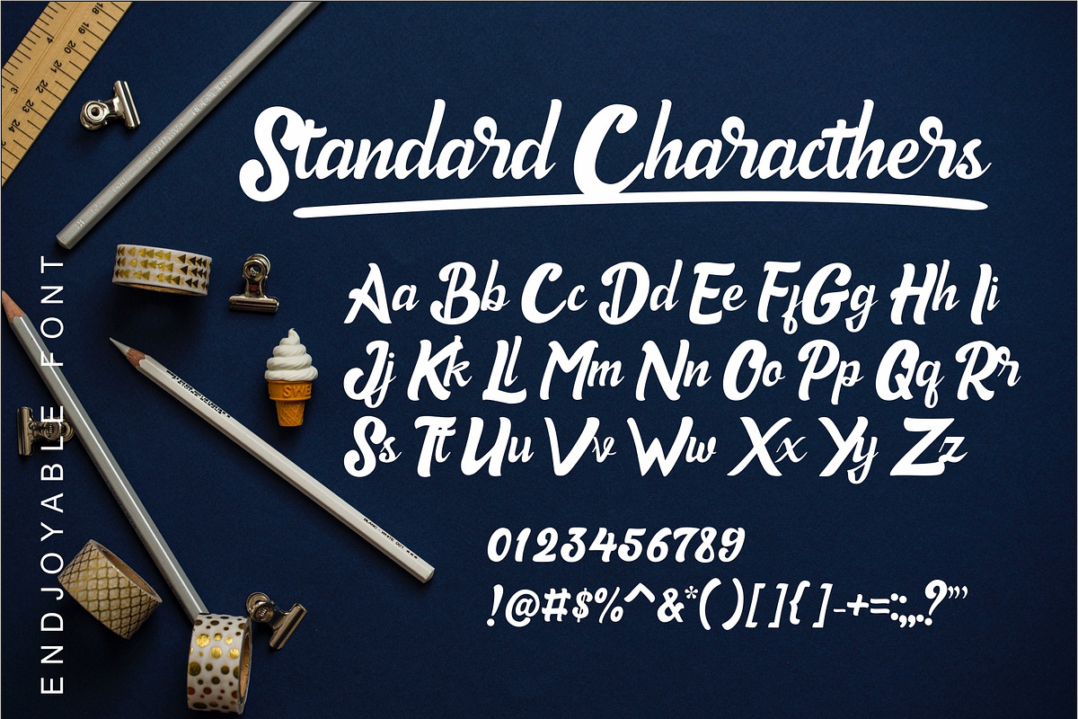Endjoyable Brush Lettering Font preview 7