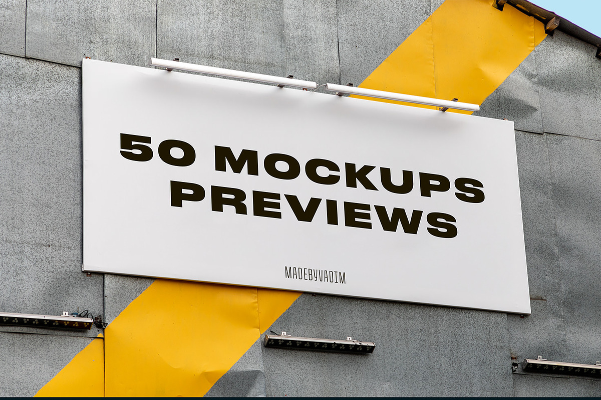 50 Signs & Boards Mockups, a Product Mockup by Madebyvadim (Photo 5 of 5)