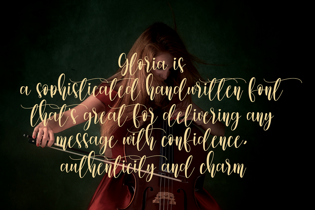 Gloria | handwritten font, a Script Font by Scratchones (Photo 3 of 9)