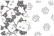 Seamless Pattern Kawaii Cute Cats, a Pattern Graphic by lindoet23 (Thumbnail 1 of 3)