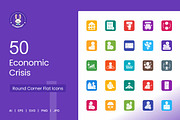 Economic Crisis Filled Round Corner, an Icon by IconBunny (Thumbnail 1 of 2)