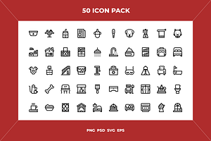 Home and living icons, an Outline Icon by Wencory