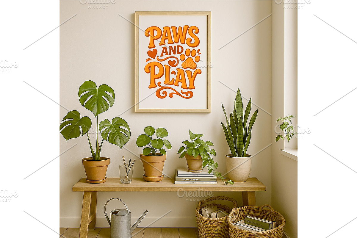 Paws and Play Retro Pet Lover Print, a Background Graphic by LaseredNinja (Photo 6 of 7)