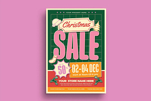 Christmas Sale Flyer, a Flyer Template by megarez