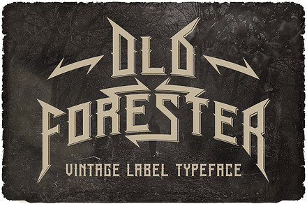 Old Forester Vintage Label Font, a Blackletter Font by JumboDesign