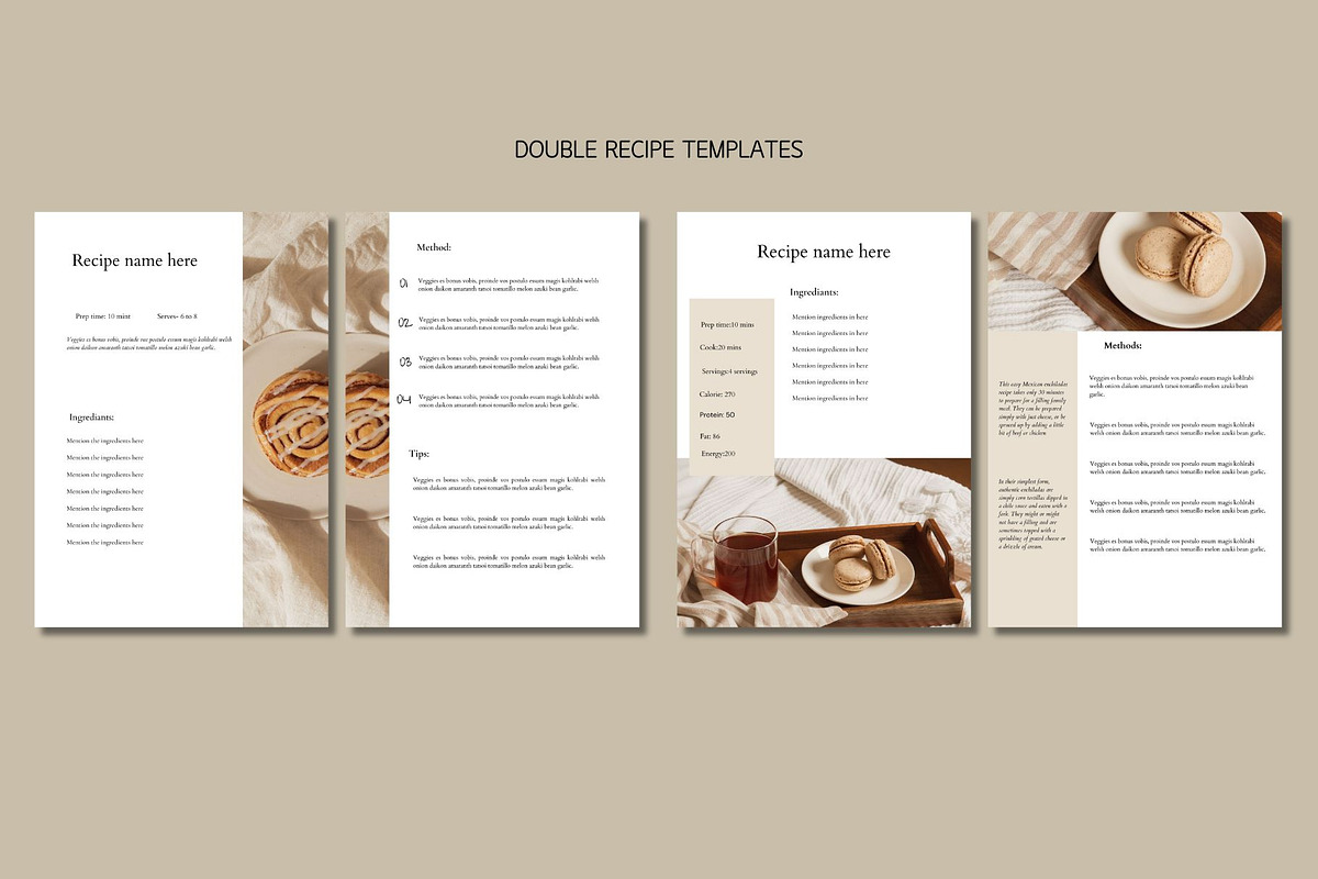 Recipe Template Canva, a Magazine Template by Deepa Template Studio (Photo 7 of 13)