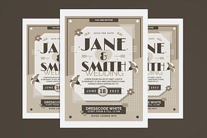 Wedding Invitation Vintage Stlye, a Flyer Template by Muhamad Iqbal hidayat
