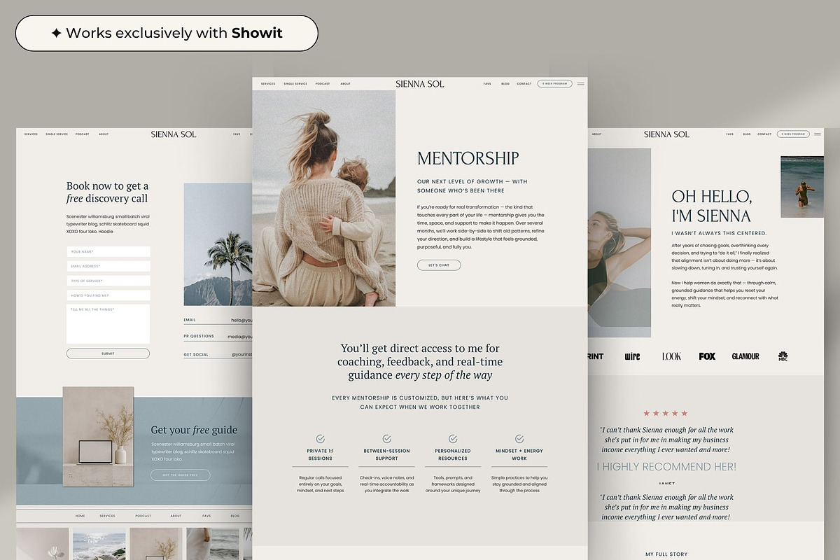Wellness Coach Showit template, a Websites & App Template by Superhero Design Co. (Photo 6 of 6)