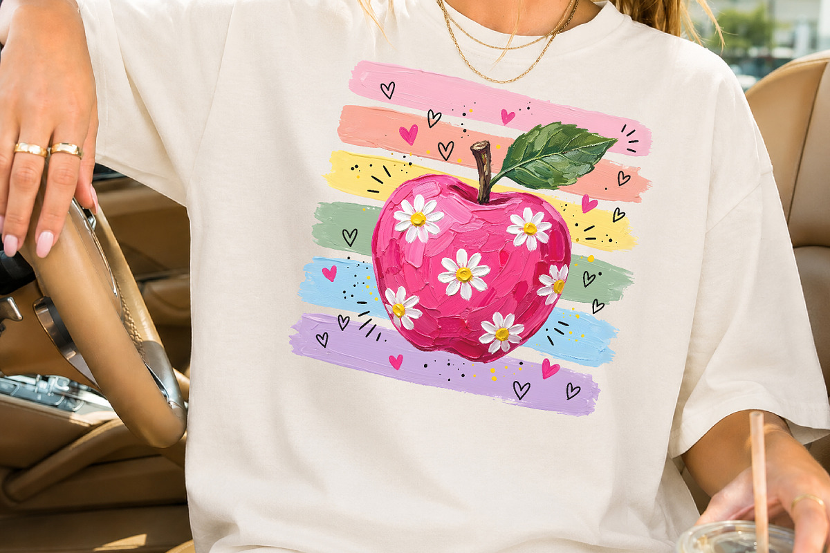 Daisy Apple Teacher Back to School, a Seasonal Illustration by Rose Art (Photo 2 of 5)
