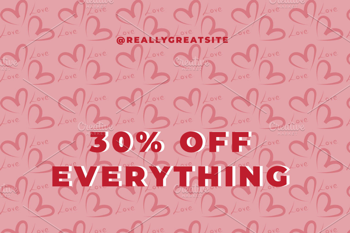 Valentines Day Sale Instagram Post, a Social Media Template by Aesthetic Design Template (Photo 2 of 3)