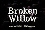 Broken Willow - Display Font, a Handwritten Font by Alpaprana (Thumbnail 1 of 10)