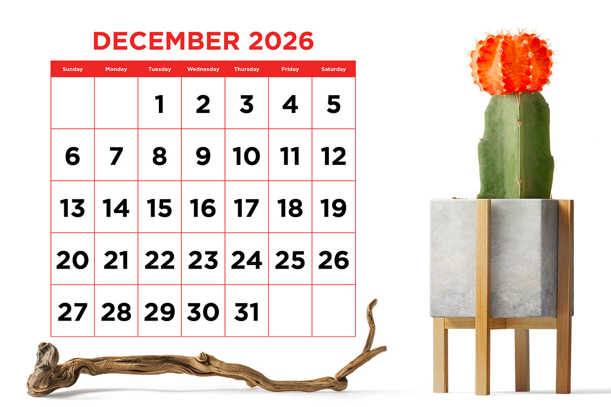 2026 Large No. Color 8.5x11 Calendar, a Stationery Template by Running With Foxes (Photo 4 of 6)