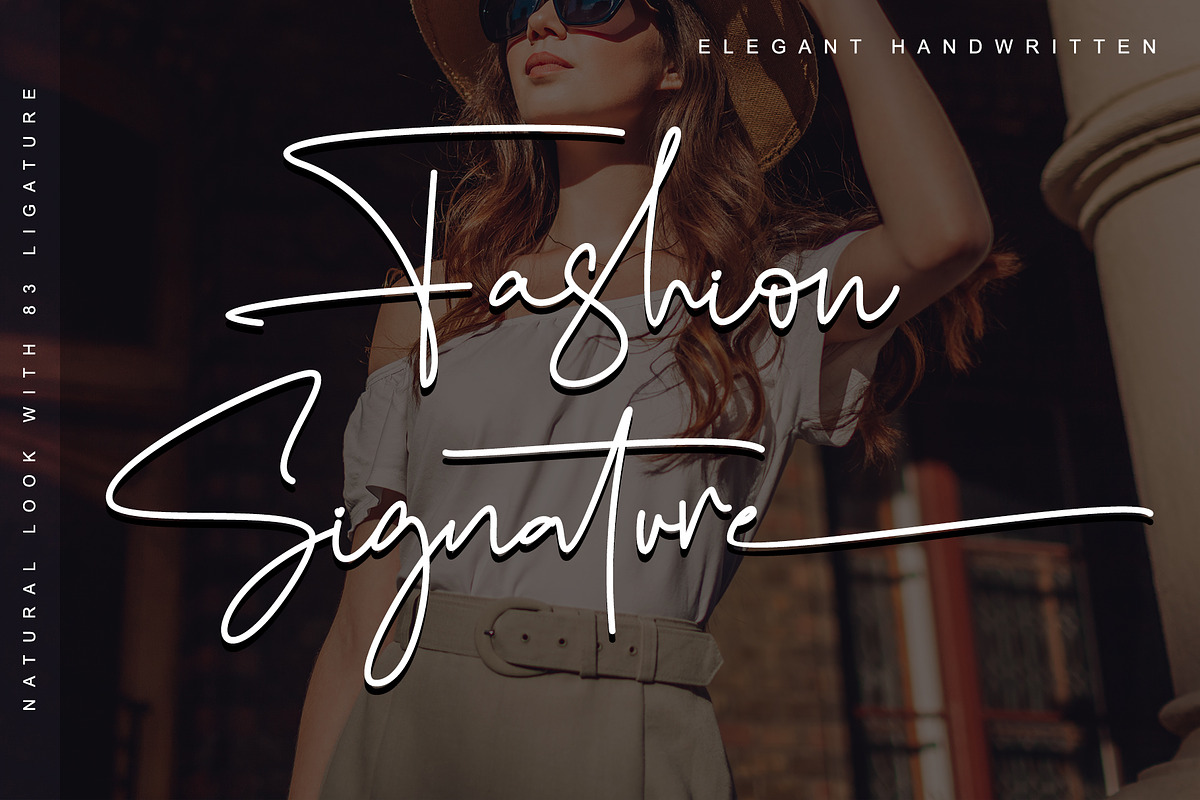 Fashion Signature, a Script Font by Letterara (Photo 1 of 10)